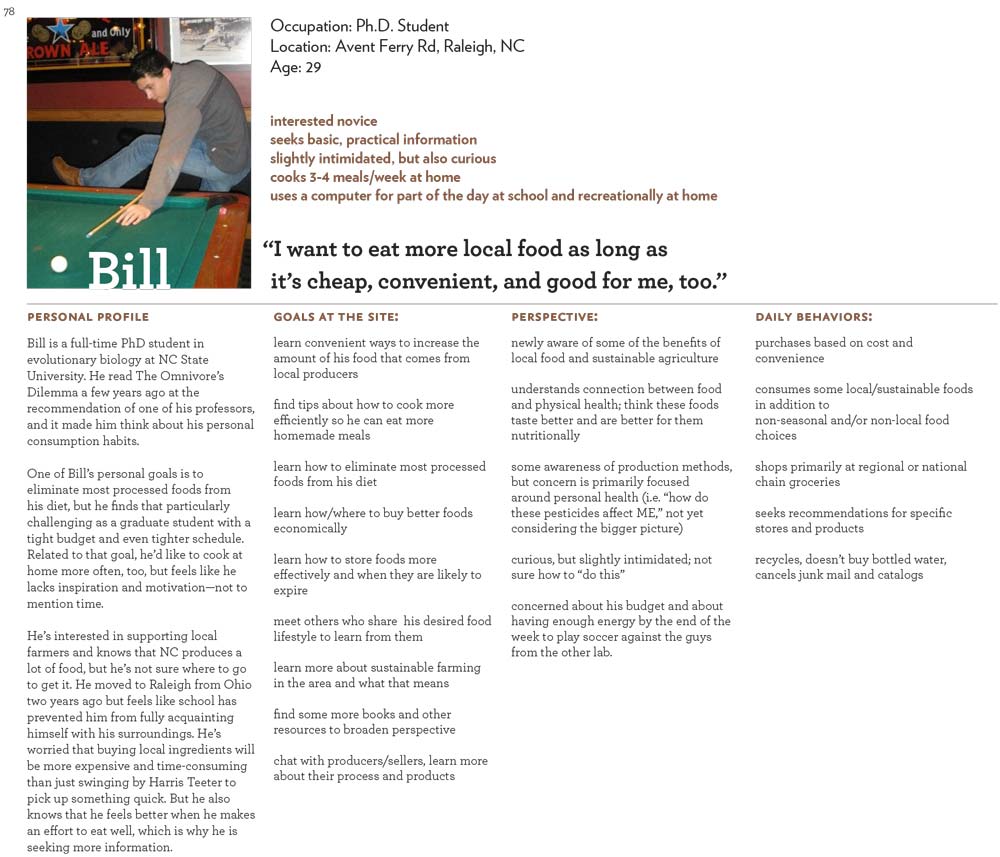Bill, novice persona